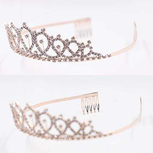 image for ADBetty Birthday Girl Sash & Rhinestone Tiara Kit - Rose Gold Birthday