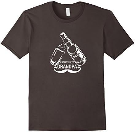 Mens New Grandfather Promoted to Grandpa Shirt Large Asphalt
