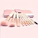 Mooxury Professional Synthetic Kabuki Makeup Brush Set with Case - Powder,Eyeshadow,Eyebrow,Lip,Eye Lash,Contour & Foundation Make Up Brushes - 9 Pcs