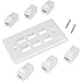 Buyer's Point Cat6 Female-to-Female Wall Plate | UL Listed, 6 Ports with an Easy Install Low Voltage Mounting Bracket, Perfect for High Speed Data Connection at Work or Home (White) — 1 Pack