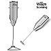 Milk Frother - Stainless Steel Electric Milk Frother with Stand for Chocolate Milk Coffee Tea Bar Kitchen Home Cappuccino Maker (8 inch)