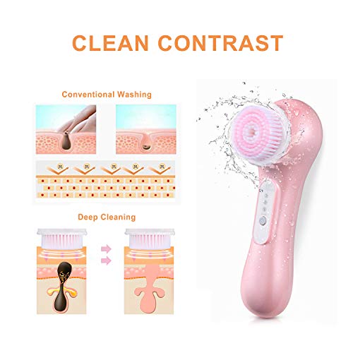 image for HOEE Facial Cleansing Brush Waterproof Face Brush Instrument Deep Clea