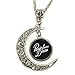 Charm Crescent Moon Panic! At the Disco Band Logo Pendant Necklace