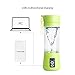 E-UNIONA Rechargeable Household Portable Mini Fruit Juice Extractor,USB Electric Safety Juicer Cup,Food Grade Pc+Food Grade Rubber Seal,400ML(Green)