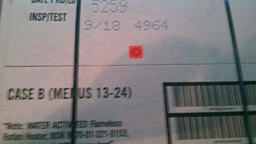 GENUINE MILITARY MRE BOX B INSP TEST DATE 09/2018