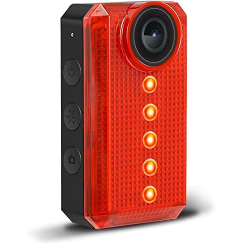 Teentok Bike Camera with LED Tail Light, Full HD Rear-View WiFi Bike Light Cam, USB Rechargeable Bicycle Rear Cycling Flashlight, 6 Light Mode Options
