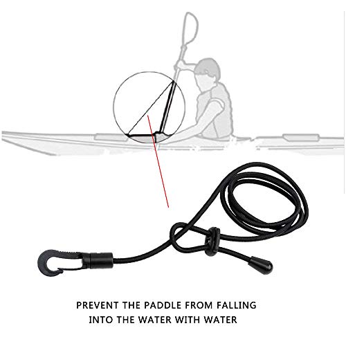 image for AMbs Kayak Paddle Leash 2 Pcs Safety Rod Adjustable Canoe Paddle Fishi