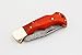 5167 Custom Made Damascus Steel Folding Knife. (Orange)