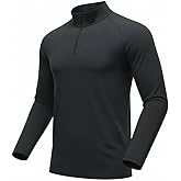 Turecoat Men's Quarter Zip Pullover, Long Sleeve Athletic Performance Shirt, Mock Neck,Solid Basic t-Shirt