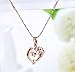 Fashion Charm Women Rose Gold Pendant Zircon Necklace (Dolphin)