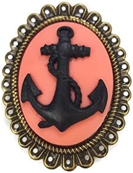 Anchor Cameo Brooch