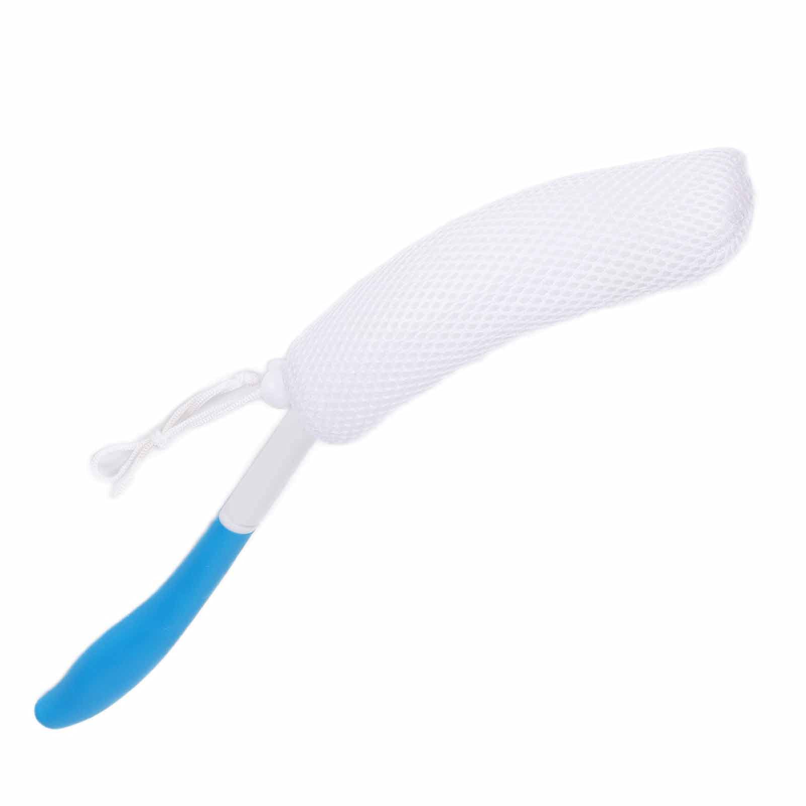 Shower Brush, Long Handled Bath Brush Back Scrubber, Soft Sponge Body Cleaning Exfoliating Shower Brushes Back Brush Exfoliates the Body for Elderly Aid Bathing and Shower