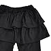 Girls Flouncing Tiered Skirt and Footless Pants,Elastic Waist, Black,6X