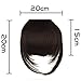 Art of Love False Bang Neat Full Fringe Hairpiece Clip in Hair Extensions Bangs (White)