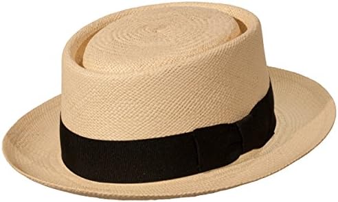 Levine Hat Co. Men's Genuine Panama 'Citizen' Porkpie Hat (Small (fits 6 3/4 to 6 7/8), Natural)