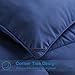 EASELAND All Season Queen Size Soft Quilted Down Alternative Comforter Reversible Duvet Insert with Corner Tabs,Winter Summer Warm Fluffy,Navy,88x88 inches