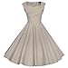 Maggie Tang 50s 60s Vintage Retro Swing Rockabilly Picnic Party Dress Khaki L