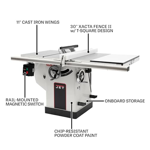 JET 10-Inch Deluxe XACTA Table Saw, 30-Inch Rip, 5 HP, 230V 1Ph photo 9