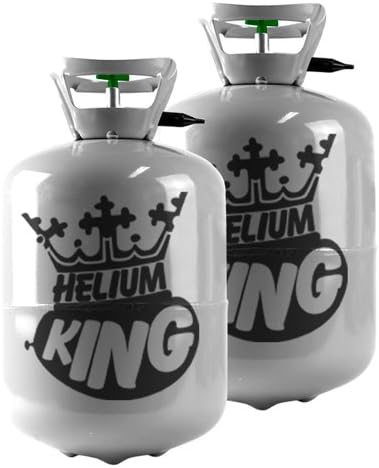 Helium King Small Gas Cylinder - Fills 30 Balloons - Pack of 2