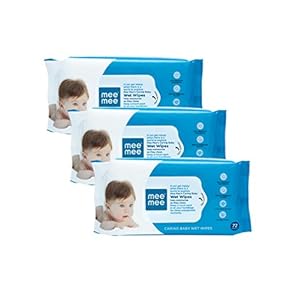 Mee Mee Baby Gentle Wet Wipes with Aloe Vera extracts, 72 counts, Pack of 3