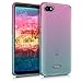kwmobile Case Compatible with Xiaomi Redmi 6A - Case Transparent Gradient Phone Cover - Bicolor Dark Pink/Blue/Transparent