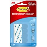 Command Clear Replacement Strips, Small, Re-Hang Indoor Clear Hooks (17022CLR-16ES)