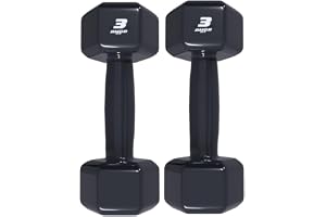 Rmg8 Fit - PAR HALTER 3KG EMBORRACHADO SEXTAVADO PRETO