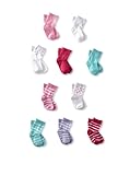 Luvable Friends 10-Piece Baby Socks Gift Set, Pink, 0-9 Months