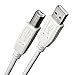 10ft USB Cable for Canon ImageCLASS D530 Laser Multifunction Printer - White/Beige