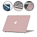 Applefuns A1466/A1369 Models of MacBook Air 13 Inch Case Keyboard Cover Skin Screen Protector Dust Plug 4in1 Laptop Accessory Kit - Rose Quartz