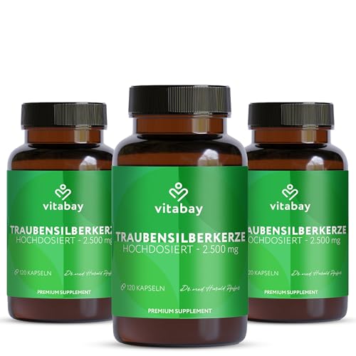 Vitabay Traubensilberkerze 2.500 mg – 360 vegane Kapseln