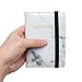 ZONGSHU Marble Pattern Leather Passport Holder Cover Rfid Blocking Travel Wallet White