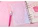 Chris.W 2 Pack Clear Plastic Zipper Pockets Envelopes for A5 6-Ring Binder Notebook, Built-in Glitter Flakes Decorations (A5 Size)