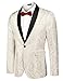 COOFANDY Men's Rose Floral Suit Jacket Blazer Weddings Prom Party Dinner Tuxedo