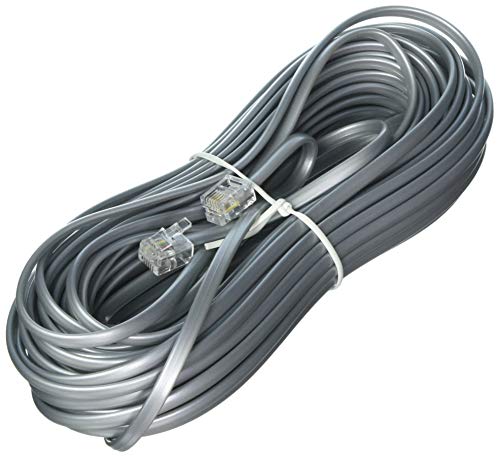 Monoprice 100935RJ11 6P4C Straight Landline Telephone Cable, 50-Feet for Data