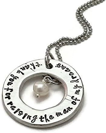 Mother Of The Groom Necklace Wedding Gift Hand Stamped By Bliss Stamped Jewelry.