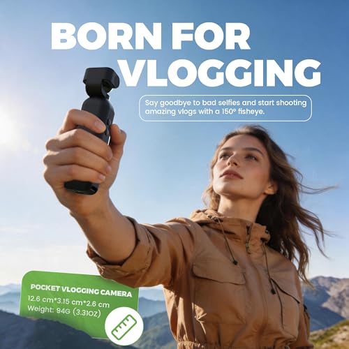 Kaysunlink 1080P Camera Vlog avec Objectif Rotatif à 270°, Caméra Portable avec écran tactile et Wi-Fi, 5 Heures d'autonomie, Caméra Vlog avec Carte de 64 Go, Noir