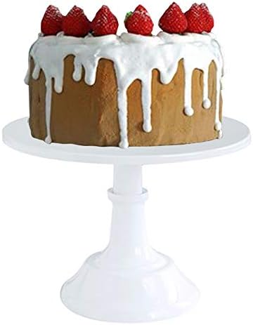 YJIUJIU Modern Cake Stands 8/10/12 Inch Iron Round Cake Stand Cupcake Stands for Baby Shower, Wedding Birthday Party Celebration, White,L