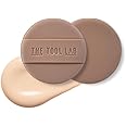 THE TOOL LAB Long-lasting Tension Puff (Glow type, Round) - Korean Olive Young Makeup Puff Sponge for Liquid Foundation Cushion Shading Blusher, 100% Pure Rubycell for Moisterizing Fitting - 2.1 inch