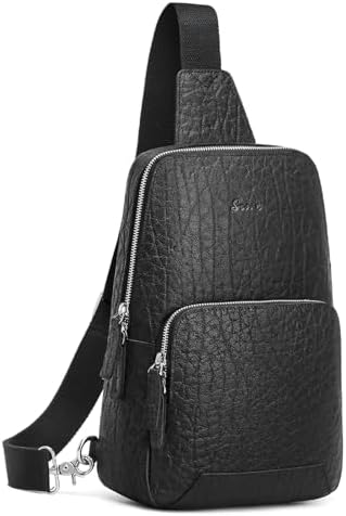 Genuine Leather Crossbody Backpack Sling Bag RFID Blocking Adjustable Daypack 2023 SLING BAG main image 2