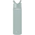Simple Modern Water Bottle with Straw Lid Vacuum Insulated Stainless Steel Metal Thermos | Reusable Leak Proof BPA-Free Flask for Gym, Travel, Sports | Summit Collection | 22oz, Sea Glass Sage