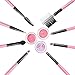 Gisala 15pcs Makeup Brush Set Foundation Mascara Lip Eyeshadow Eyebrow Brushes Kit with Leather Bag
