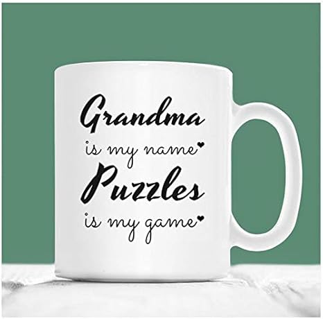Amazon Com Puzzles Gifts For Grandma Grandma Is My Name Puzzles Is My Game Grandmother Puzzles Game Gift Grandma Puzzles Mug Christmas Puzzles Gift Kitchen Dining