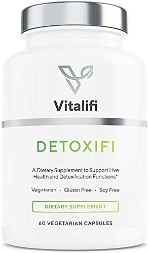Vitalifi Detoxifi Liver Detox Supplement & Estrogen Blocker- DIM Detox & Hormone Balance for Women & Men with 7 Rigorously Studied, Vegan Approved, Soy Free & Non-GMO Ingredients- Brain Fog Supplement
