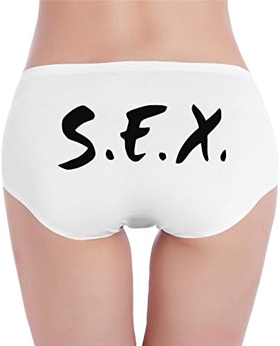 PCY Custom Women's Low-Waist Traceless Sex Words Brief Hipster White L