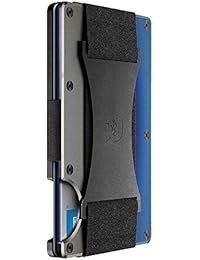 The Ridge Wallet Authentic | Minimalist Titanium Metal RFID Blocking Wallet with Cash Strap | Wallet for Men | RFID Minimalist Wallet, Slim Wallet (Burnt Titanium)