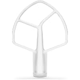 KitchenAid K5AB Flat Beater Accessory for 5 Qt Bowl-Lift Stand Mixers | Coated Construction for Durability, White Finish, Fits KitchenAid 5-Quart Bowl-Lift Stand Mixer Models, White Finish