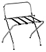 Kings Brand Furniture - Chrome / Black Metal Foldable High Back Luggage Rack