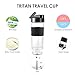 Aicok Personal Blender, Smoothie Maker, Stainless Steel Single Serve Blender, with Travel Lid and Tritan BPA Free Sport Bottle, 300W, Silver