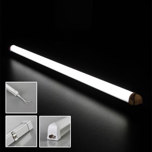 A1store T5 100LEDs SMD3528 LED Tube Light 7W 7Watt 2ft/60cm Clear Pure White Fluorescent Tube Fluorescent Lamp Replacement 50000h liftepan